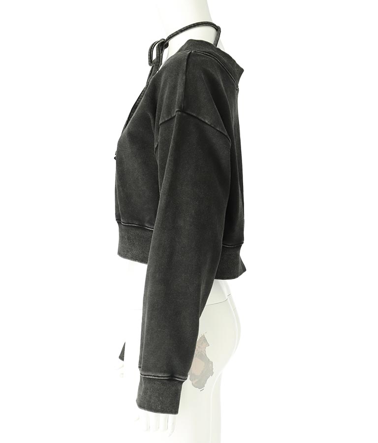 【ティーンズライン】チョーカー ミエ ユーズド 加工 Vネック スウェット トップス (M、Lサイズ展開) 913-7591