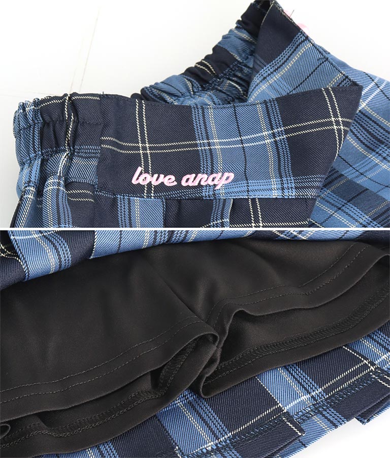 ハート ボタン 裾 プリーツ スカート 421-3308