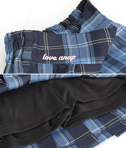 ハート ボタン 裾 プリーツ スカート 421-3308