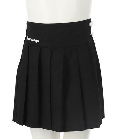 ハート ボタン 裾 プリーツ スカート 421-3308