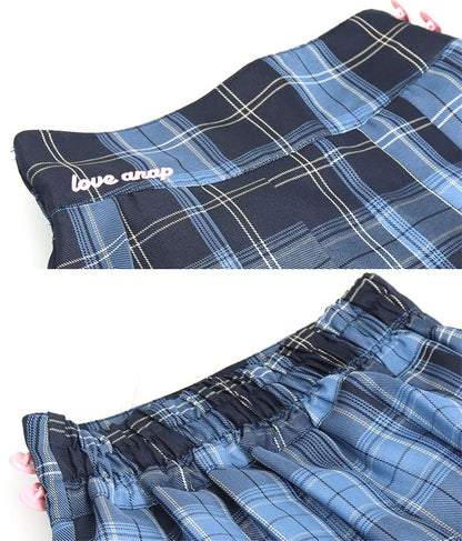 ハート ボタン 裾 プリーツ スカート 421-3308