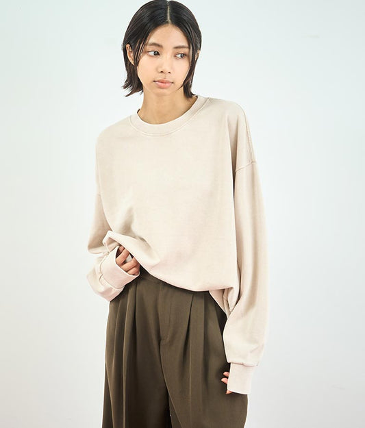 オーバーサイズ ピグメント スウェット 裏毛 トップス 153-5609