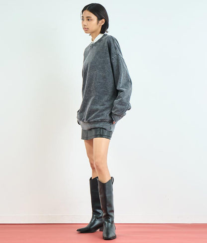 オーバーサイズ ピグメント スウェット 裏毛 トップス 153-5609
