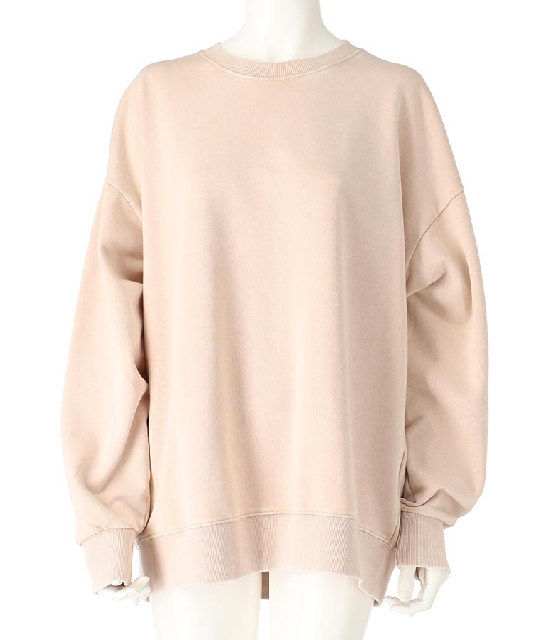 オーバーサイズ ピグメント スウェット 裏毛 トップス 153-5609