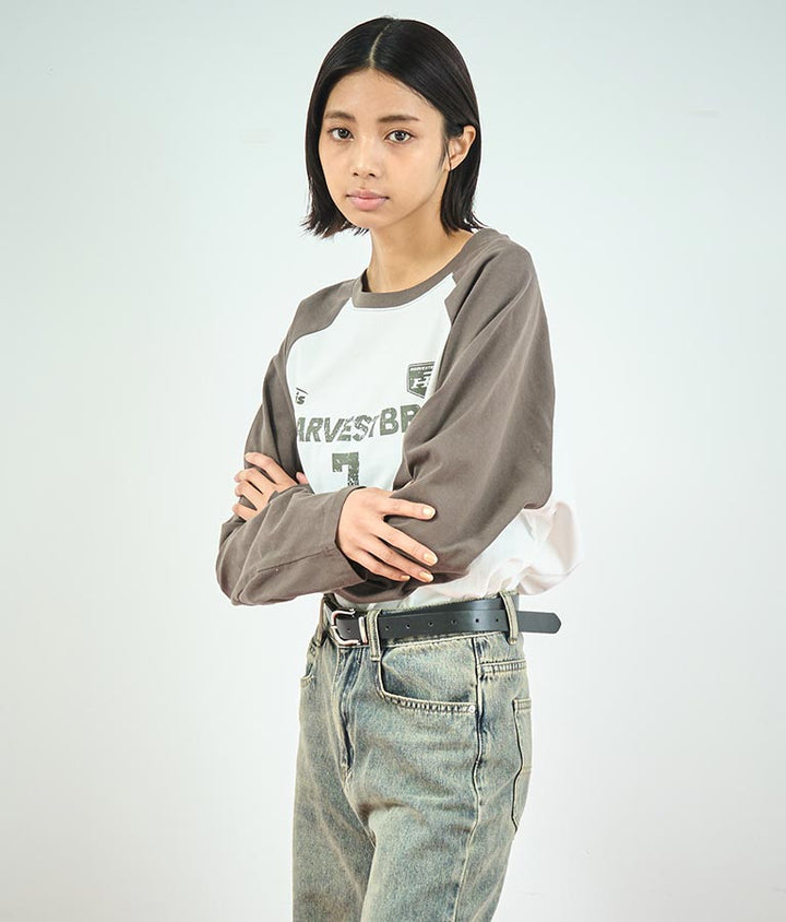 カレッジ ロゴ ラグラン トップス 153-5610