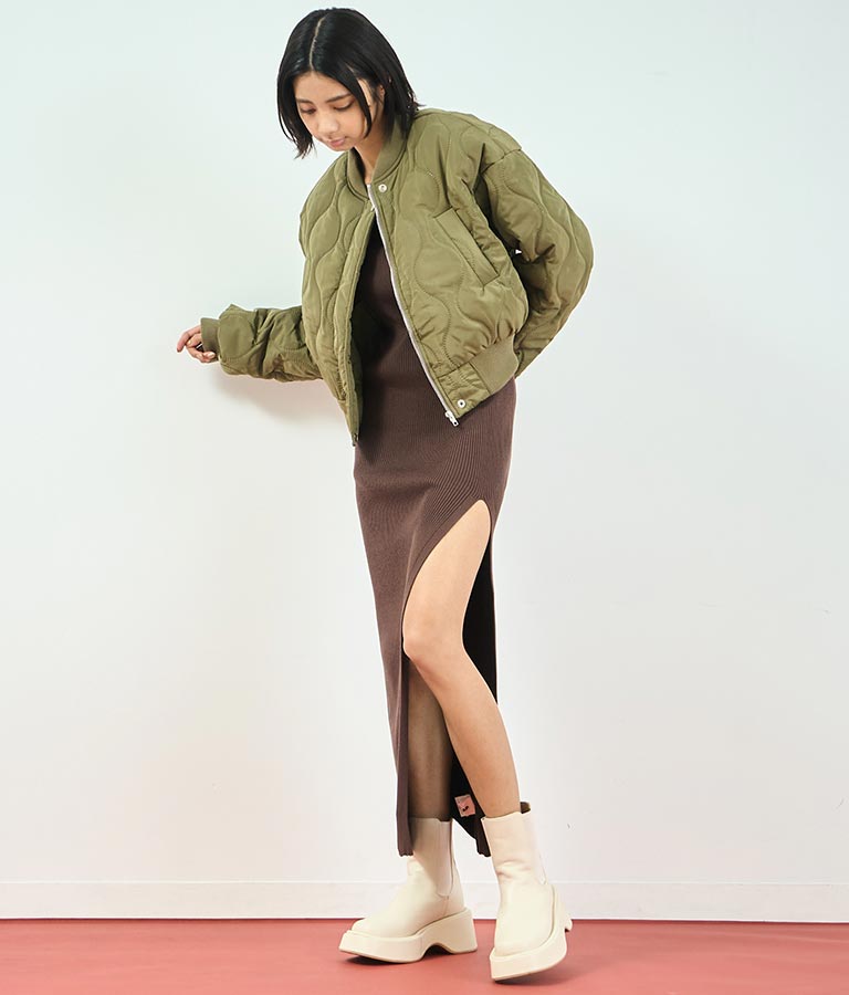 キルティング クロップド ジャケット ブルゾン 156-5533