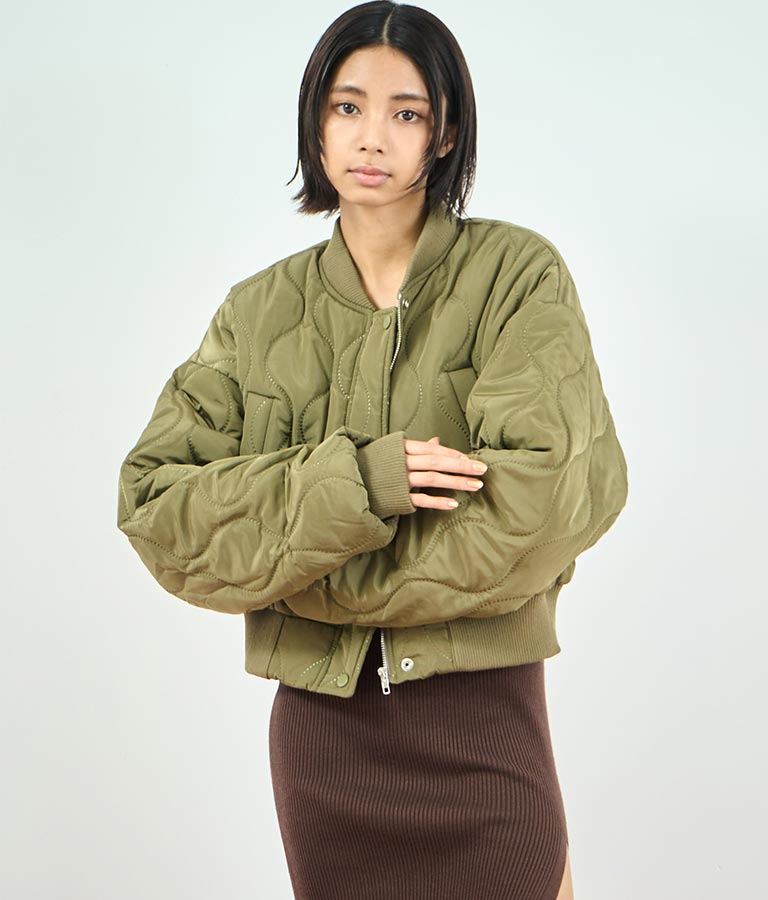 キルティング クロップド ジャケット ブルゾン 156-5533