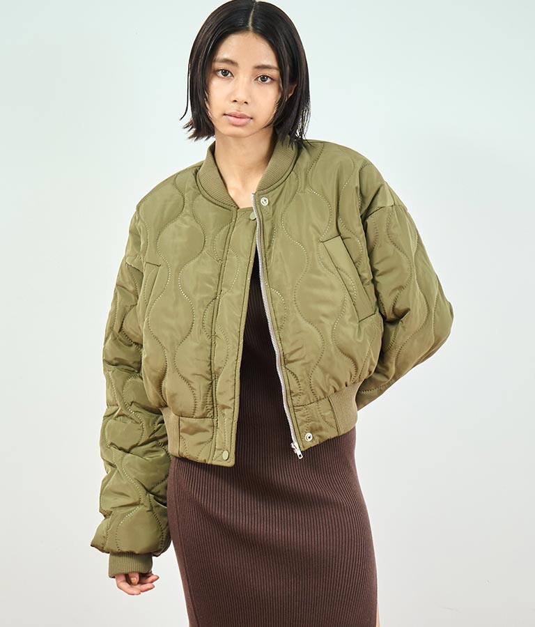 キルティング クロップド ジャケット ブルゾン 156-5533