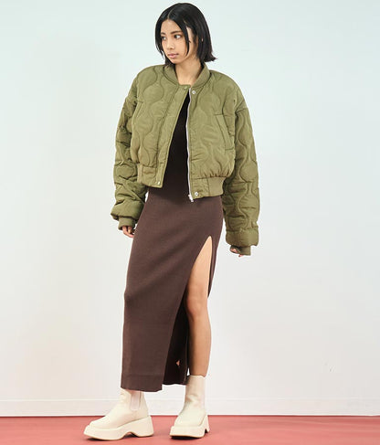 キルティング クロップド ジャケット ブルゾン 156-5533