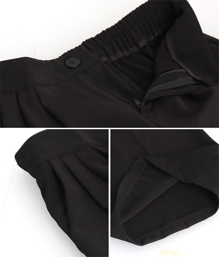 センタープレス タック ワイド スラックス パンツ 152-5608