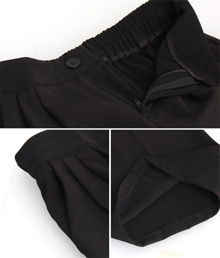 センタープレス タック ワイド スラックス パンツ 152-5608