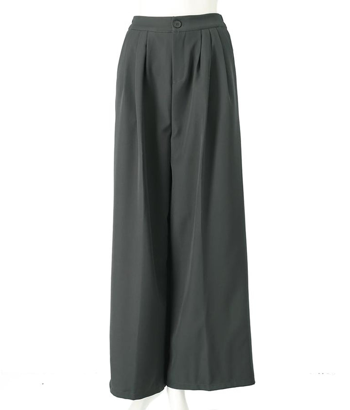 センタープレス タック ワイド スラックス パンツ 152-5608