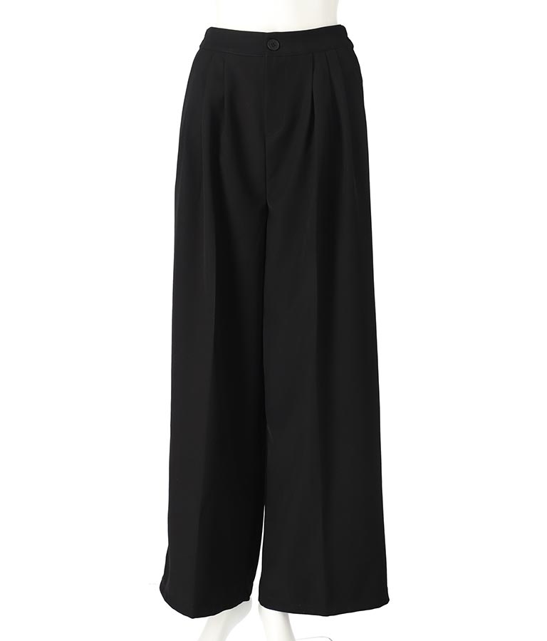 センタープレス タック ワイド スラックス パンツ 152-5608