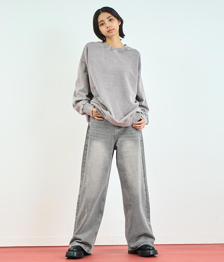 ウォッシュ加工 ストレート デニム パンツ 152-5604