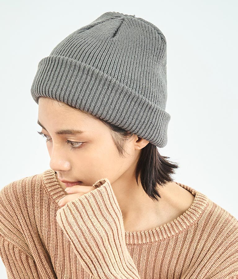シンプル デザイン リブ ニット キャップ ビーニー 159-5621