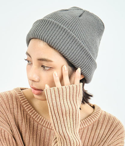 シンプル デザイン リブ ニット キャップ ビーニー 159-5621