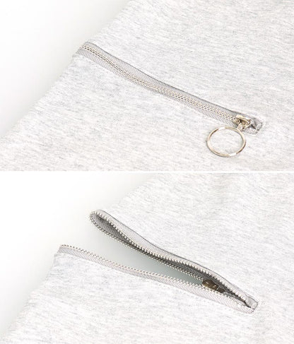 【ティーンズライン】袖 ジップ ゲーム ロゴ オーバー スウェット トップス (M、Lサイズ展開) 913-7576