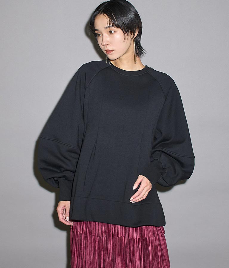 裏起毛 タック Aライン プルオーバー 363-9557