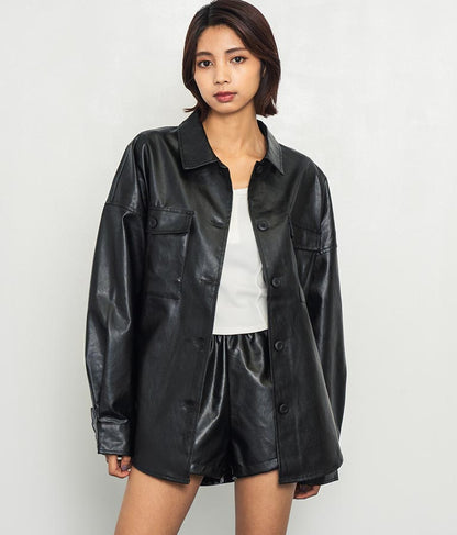 フェイクレザーCPOジャケット【セットアップ着用可】 794-9001