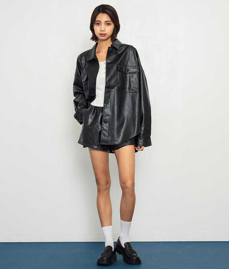 フェイクレザーCPOジャケット【セットアップ着用可】 794-9001