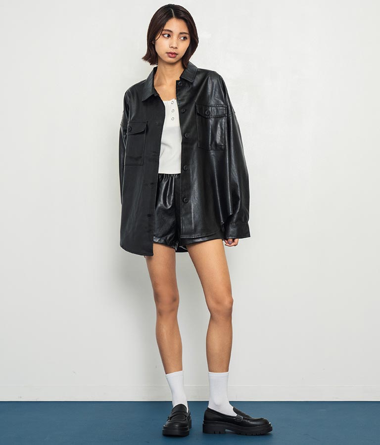 フェイクレザーCPOジャケット【セットアップ着用可】 794-9001