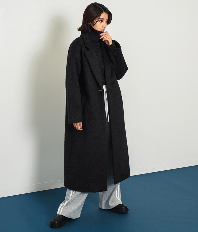 オーバーサイズ シャギー ロング チェスター コート 796-8929