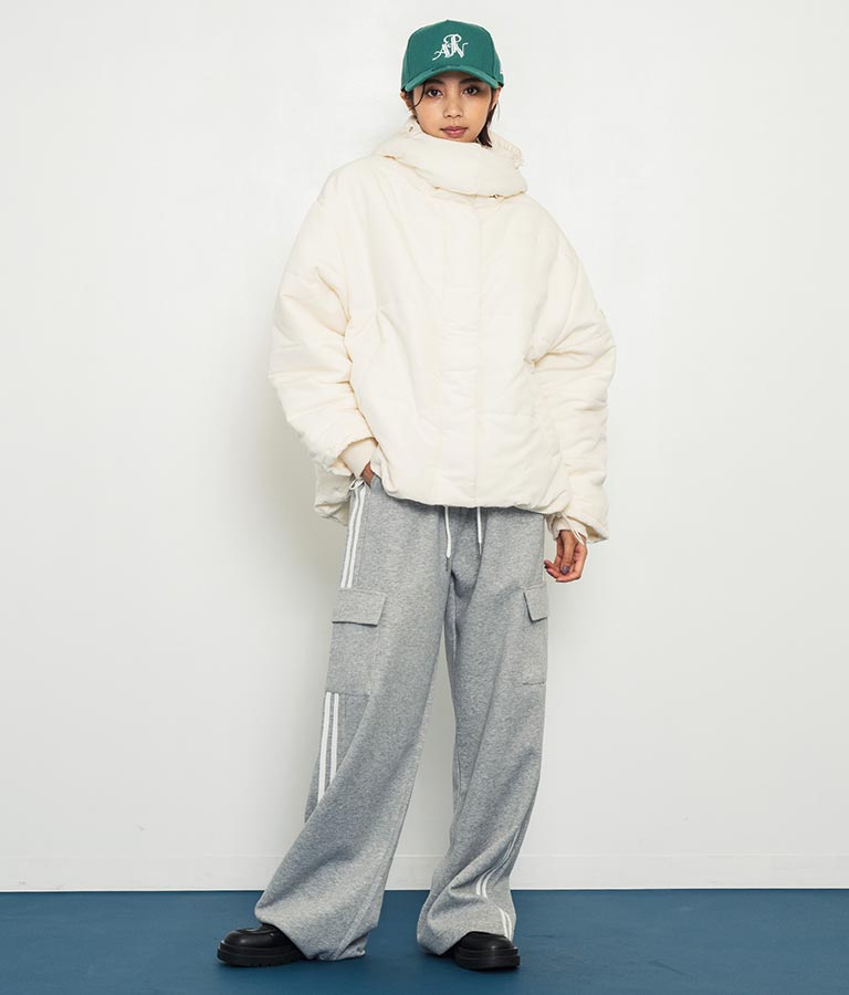 2WAY エコクラウド 中綿 オーバー フード ブルゾン 796-8978