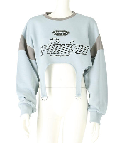 ガーター ショート スウェット トップス 913-7578