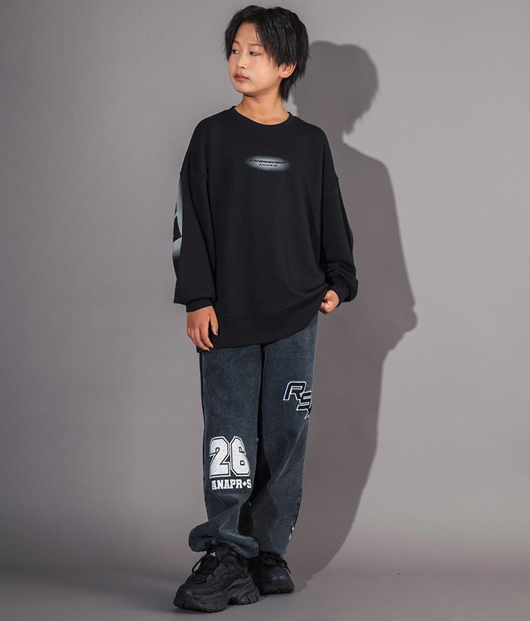 ANAP R+S【リラスポ】バック プリント オーバー スウェット 裏毛 トップス (ユニアイテム) 913-7587