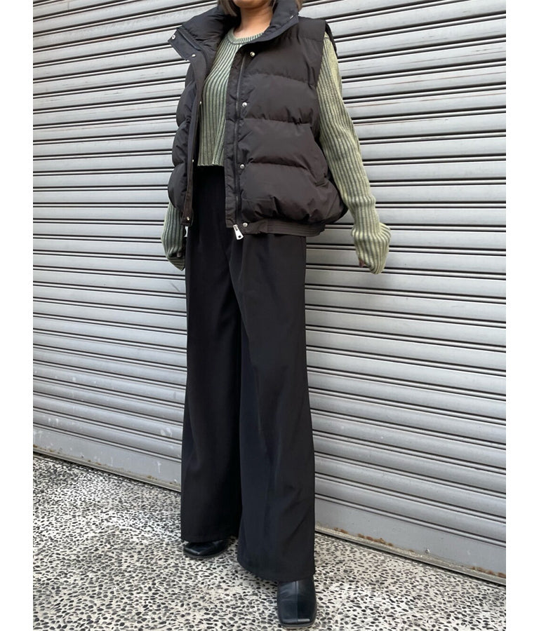 センタープレス タック ワイド スラックス パンツ 152-5608