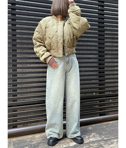 キルティング クロップド ジャケット ブルゾン 156-5533