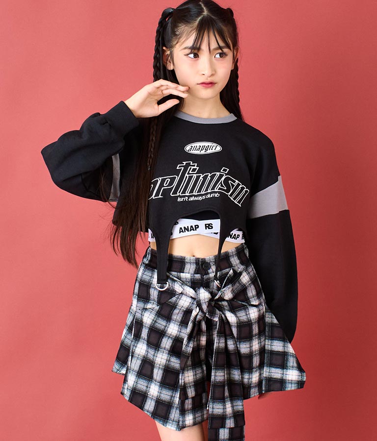 ガーター ショート スウェット トップス 913-7578