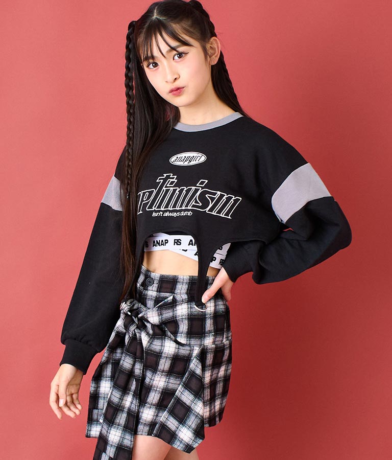 ガーター ショート スウェット トップス 913-7578