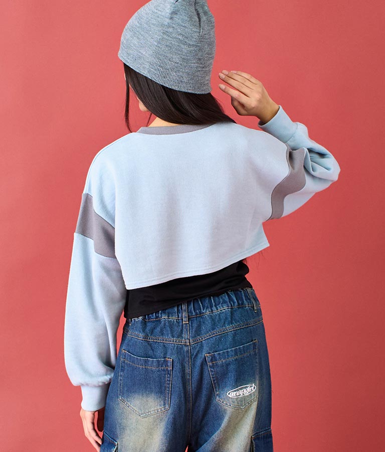 ガーター ショート スウェット トップス 913-7578