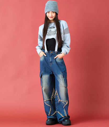 ガーター ショート スウェット トップス 913-7578