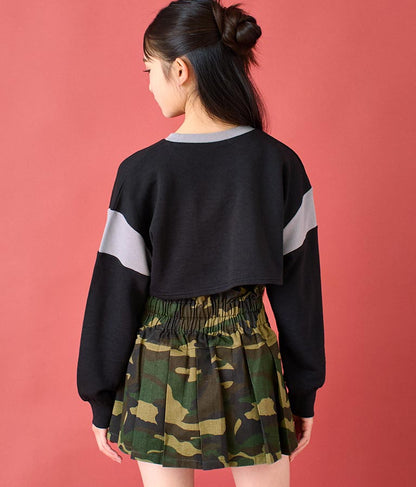 ガーター ショート スウェット トップス 913-7578