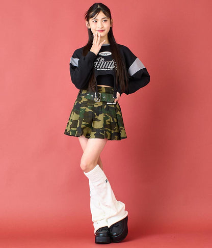 ガーター ショート スウェット トップス 913-7578