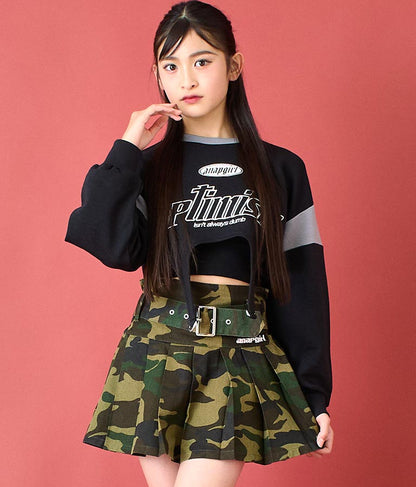 ガーター ショート スウェット トップス 913-7578