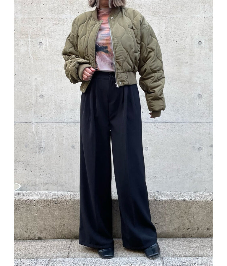 キルティング クロップド ジャケット ブルゾン 156-5533