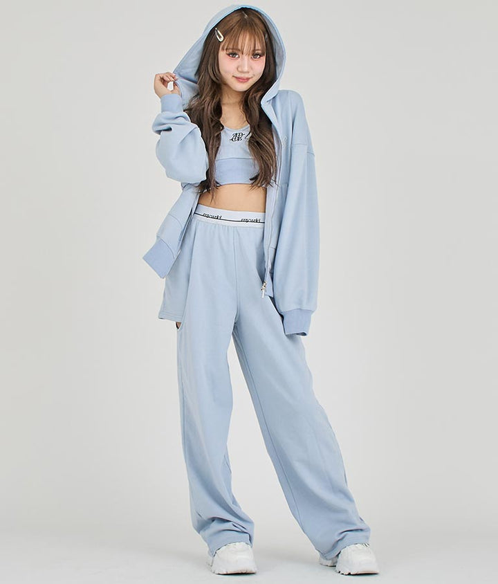 【ティーンズライン】サイド スリット デザイン スウェット パンツ (M、Lサイズ展開) 【セットアップ着用可】 912-7574