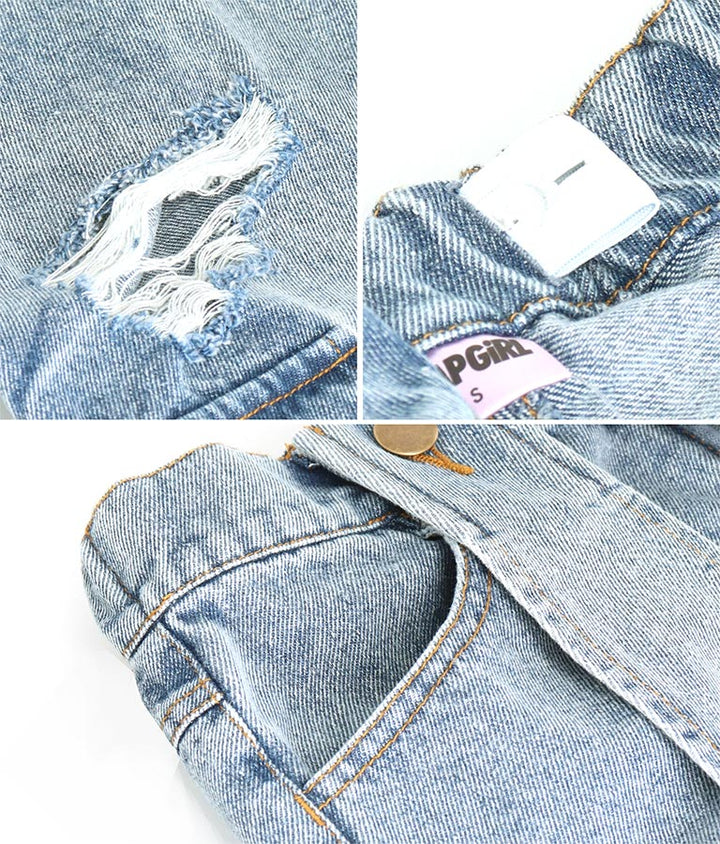 2WAY デザイン デニム ワイド パンツ 912-7603