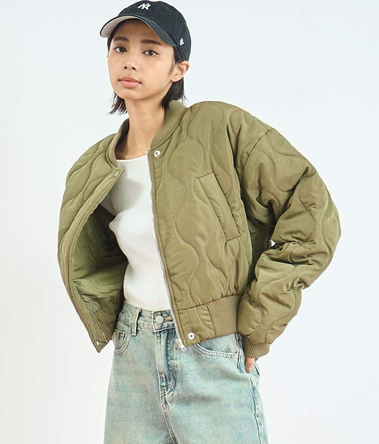 キルティング クロップド ジャケット ブルゾン 156-5533