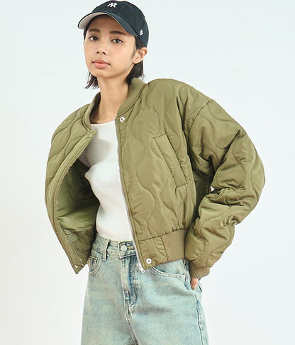 キルティング クロップド ジャケット ブルゾン 156-5533