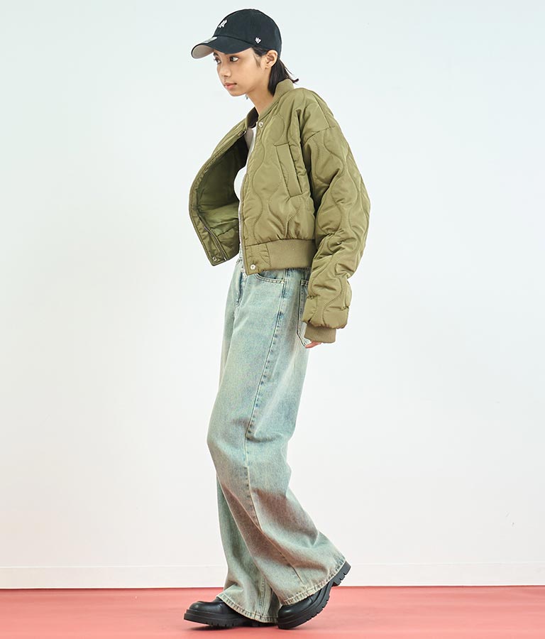 キルティング クロップド ジャケット ブルゾン 156-5533