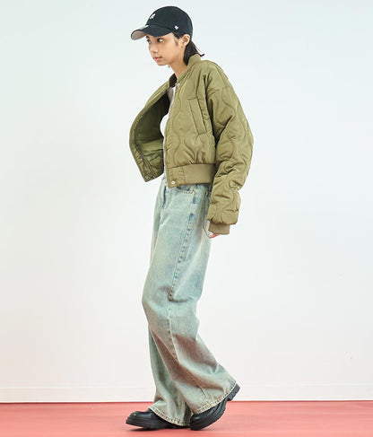 キルティング クロップド ジャケット ブルゾン 156-5533