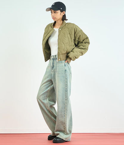 キルティング クロップド ジャケット ブルゾン 156-5533