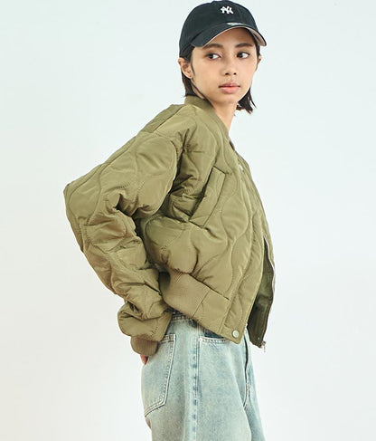 キルティング クロップド ジャケット ブルゾン 156-5533