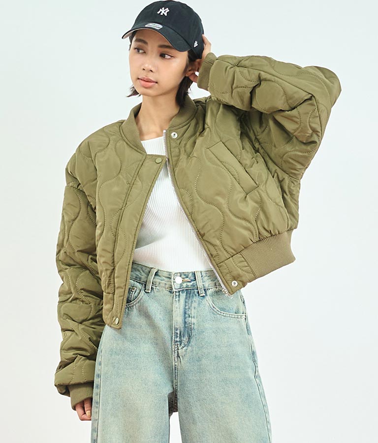 キルティング クロップド ジャケット ブルゾン 156-5533