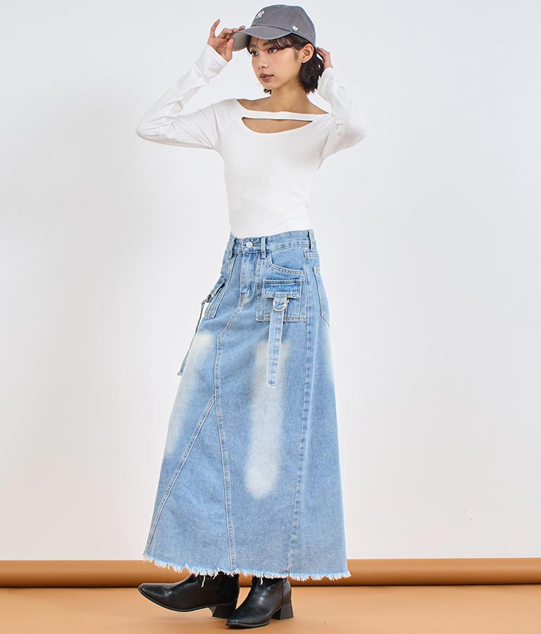 2WAY オフショルダー デザイン カットソー トップス 153-5638