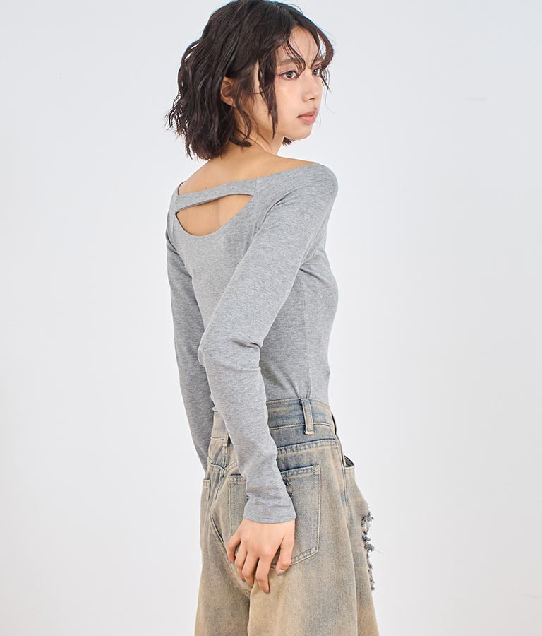 2WAY オフショルダー デザイン カットソー トップス 153-5638